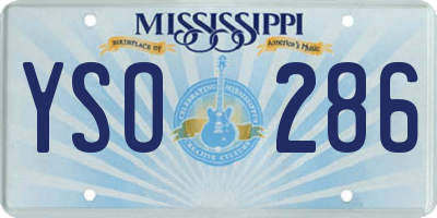 MS license plate YSO286