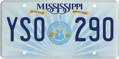 MS license plate YSO290