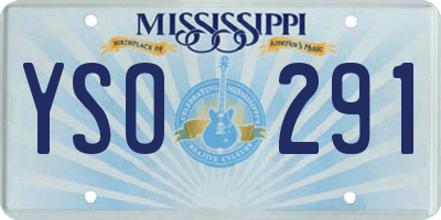 MS license plate YSO291