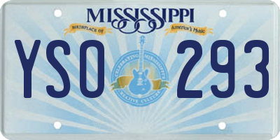 MS license plate YSO293