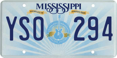 MS license plate YSO294