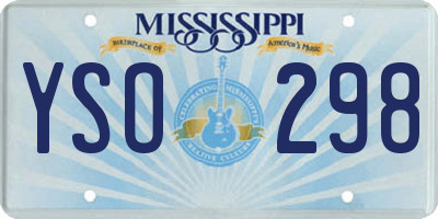 MS license plate YSO298
