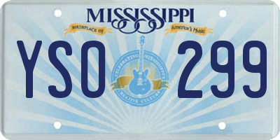 MS license plate YSO299