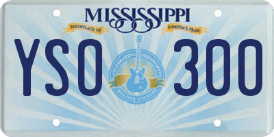 MS license plate YSO300