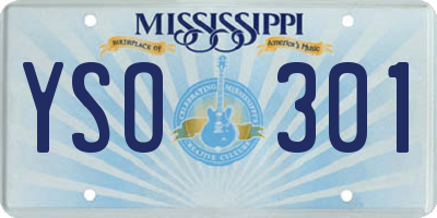 MS license plate YSO301
