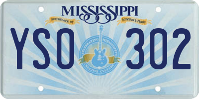 MS license plate YSO302