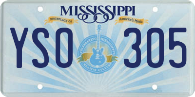 MS license plate YSO305