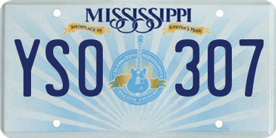 MS license plate YSO307
