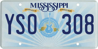 MS license plate YSO308