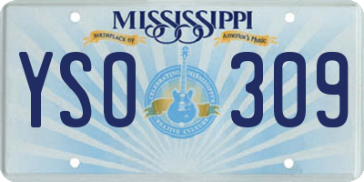 MS license plate YSO309