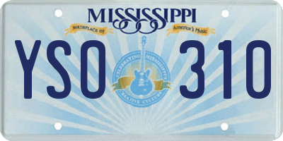 MS license plate YSO310