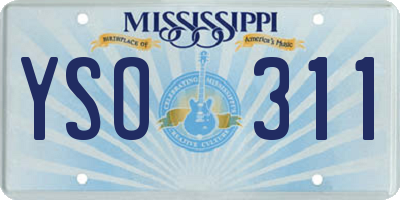 MS license plate YSO311