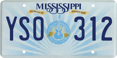 MS license plate YSO312