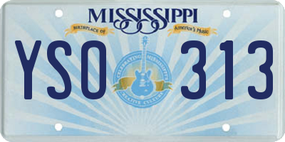 MS license plate YSO313