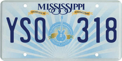 MS license plate YSO318