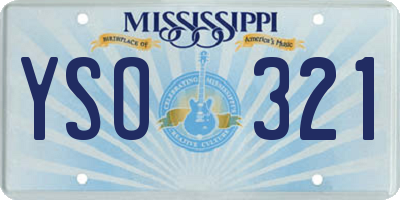 MS license plate YSO321