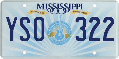 MS license plate YSO322