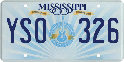 MS license plate YSO326
