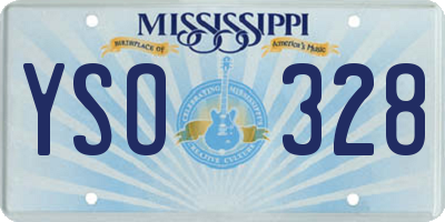 MS license plate YSO328