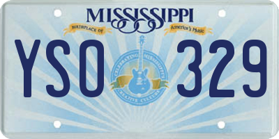 MS license plate YSO329