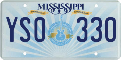 MS license plate YSO330