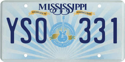 MS license plate YSO331