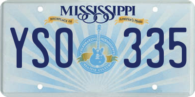 MS license plate YSO335