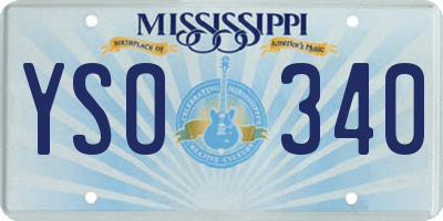 MS license plate YSO340