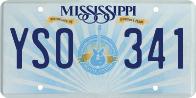 MS license plate YSO341