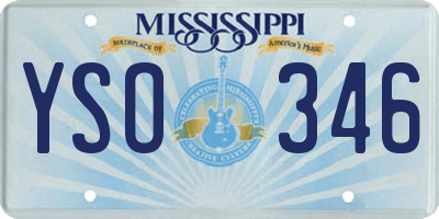 MS license plate YSO346