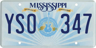 MS license plate YSO347