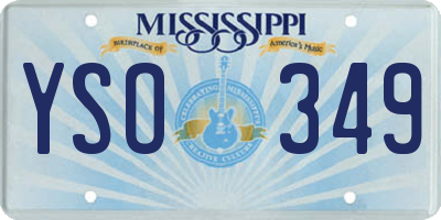 MS license plate YSO349