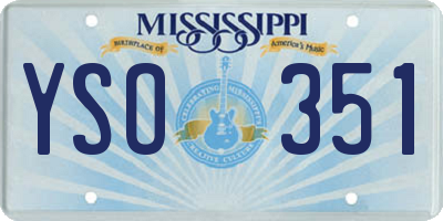 MS license plate YSO351