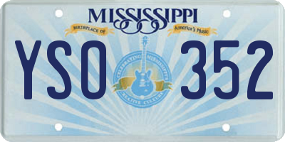 MS license plate YSO352