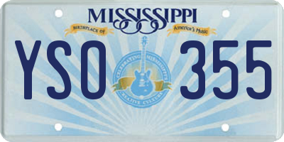 MS license plate YSO355