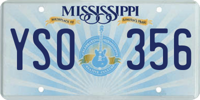 MS license plate YSO356