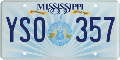 MS license plate YSO357