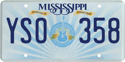 MS license plate YSO358