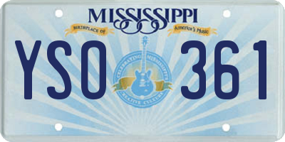 MS license plate YSO361