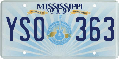 MS license plate YSO363