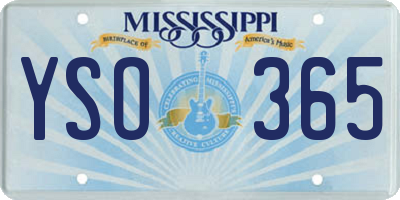 MS license plate YSO365