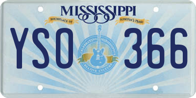 MS license plate YSO366