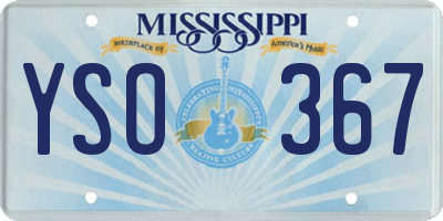 MS license plate YSO367