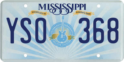 MS license plate YSO368