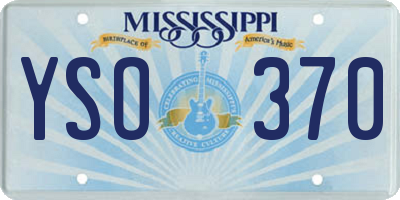 MS license plate YSO370