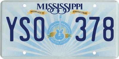 MS license plate YSO378