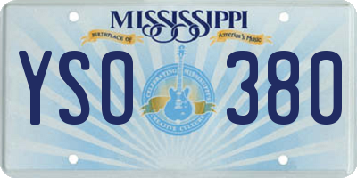 MS license plate YSO380