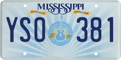 MS license plate YSO381