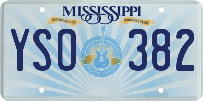 MS license plate YSO382