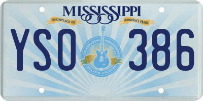 MS license plate YSO386